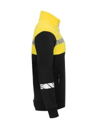 Gelbe Warnschutzjacke Damen mit Reflektoren und figurbetontem Schnitt für hohe Sichtbarkeit