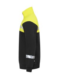 Gelbe Warnjacke Herren mit Reflektoren, sportlicher Passform und Stehkragen