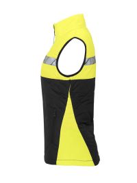 Warnweste gelb für Damen mit reflektierenden Einsätzen und praktischen Taschen