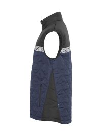 Marineblaue Herren Warnschutz Weste mit reflektierenden Details und praktischen Taschen