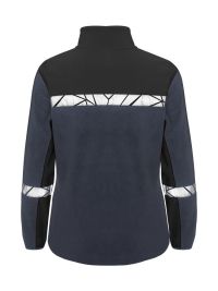 Marineblaue Warnschutzjacke für Damen mit atmungsaktivem Fleece und klassischem Look