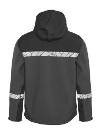 Warnschutz Regenjacke für Herren in farbe grau