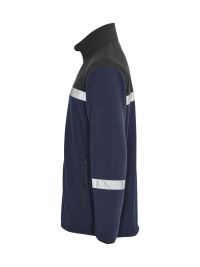 Warnschutz Fleecejacke in marine für Winter mit atmungsaktivem Fleece und klassischem Look