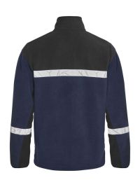 Warnschutz Fleecejacke in marine für Winter mit atmungsaktivem Fleece und klassischem Look