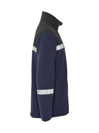 Warnschutz Fleecejacke in marine für Winter mit atmungsaktivem Fleece und klassischem Look