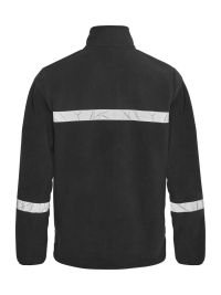 Schwarze Warnschutz Fleecejacke für Herren mit atmungsaktivem Fleece und klassischem Look