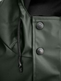 Olivgrüne York Unisex Regenjacke mit Kapuze, wasserdicht, verschweißte Nähte