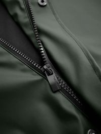 Olivgrüne York Unisex Regenjacke mit Kapuze, wasserdicht, verschweißte Nähte