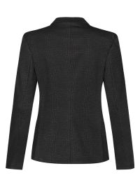 Damen Kurzblazer Glencheck in Casual Regular Fit aus elastischem Jersey