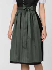 Dunkelgrüne Dirndlschürze Annika 70 cm für Gastro Dirndl in Hotel und Service