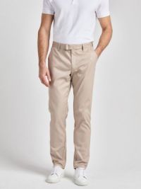 Beige Herren Arbeitshose Vincennes im Chino-Stil mit gerader Passform und Stretch-Anteil