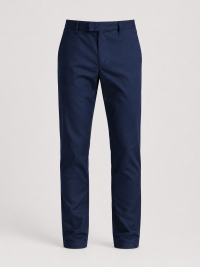 Dunkelblaue Chinohose Herren Vincennes mit gerader Passform und Stretch-Anteil