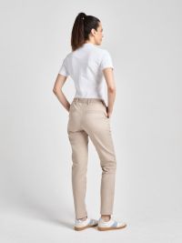 Beige Arbeitshose Damen Susannville im Chino-Stil mit gerader Passform und Stretch-Anteil