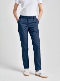 Dunkelblaue Comfort Hose Damen Susannville im Chino-Stil mit Stretch-Anteil