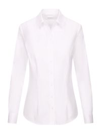 Feminine Slim-Fit-Bluse aus feinem Baumwoll-Twill