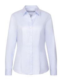 Feminine Slim-Fit-Bluse aus feinem Baumwoll-Twill