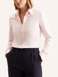 Feminine Slim-Fit-Bluse aus feinem Baumwoll-Twill