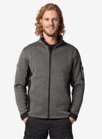 Unisex Fleecejacke Christoph anthrazit-schwarz