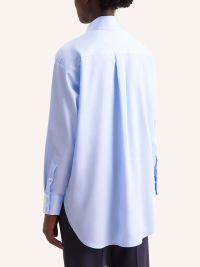 Seidensticker Oversize Bluse aus Baumwoll-Satin in Light Blue