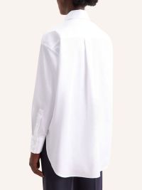 Seidensticker Oversize Bluse aus Baumwoll-Satin in Weiss