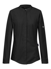 Greiff Damen Kochhemd mit Jerseyeinsatz Schwarz