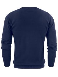 James Harvest Herren Strickpullover mit V-Ausschnitt Marine