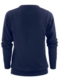 James Harvest Damen Strickpullover mit V-Ausschnitt Marine