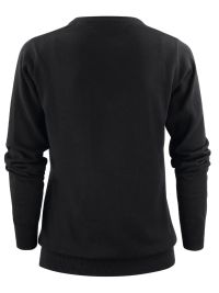 James Harvest Damen Strickpullover mit V-Ausschnitt Schwarz