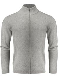 James Harvest Herren Cardigan Grau Meliert