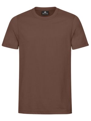 Braunes Herren T-Shirt mit Rundhals, gerade geschnitten, für Beruf & Freizeit