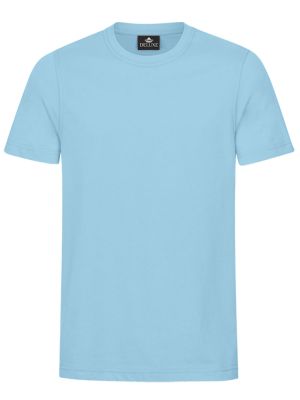 Hellblaues Herren T-Shirt mit Rundhals, gerade geschnitten, für Beruf & Freizeit
