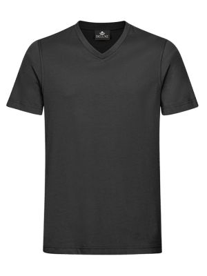 Anthrazit Herren T-Shirt mit V-Ausschnitt, gerade geschnitten, für Beruf & Freizeit