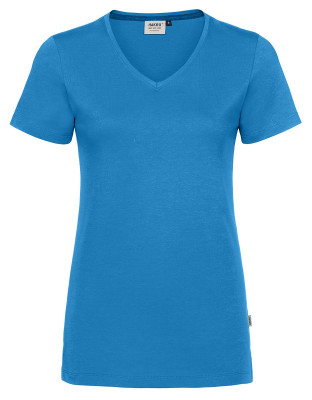 Damen T-Shirt in Blau mit V-Ausschnitt – funktional und modern geschnitten