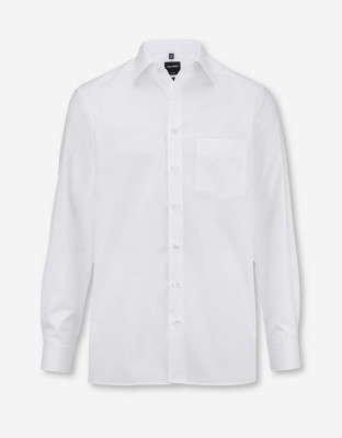 Weißes Herrenhemd von Olymp mit Kent-Kragen und Modern Fit – perfekt für Büro, Event oder Empfang