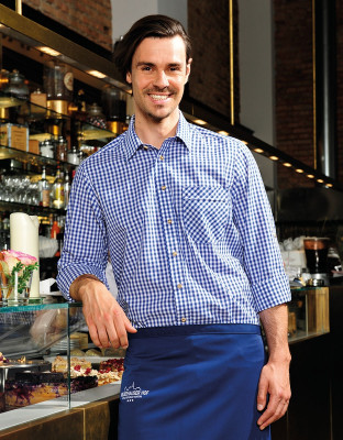 Trachtenhemd Blau kariert Herren