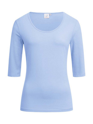 Halbarm Shirt Damen Hellblau