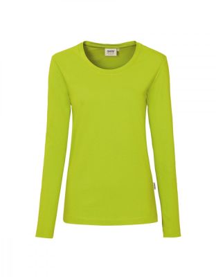 Grünes Longsleeve Damen in kräftigem Farbton – Hakro, Regular Fit, XS–6XL, pflegeleicht