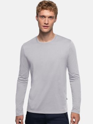 Herren Longsleeve Hellgrau