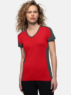 Damen Contrast Performance V-Shirt