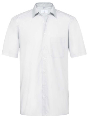 Weißes Herren Kurzarmhemd mit Kent-Kragen und Brusttasche, Regular Fit von Greiff