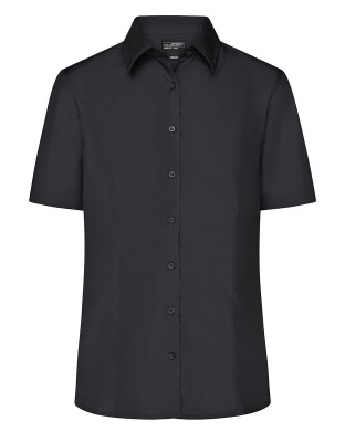 Kurzarm Damenbluse Schwarz