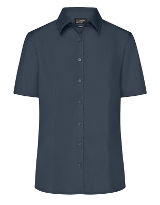 Kurzarm Damenbluse Dunkelgrau