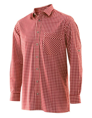 Trachtenhemd Rot kariert Herren