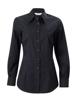 Damen Bluse Langarm Schwarz