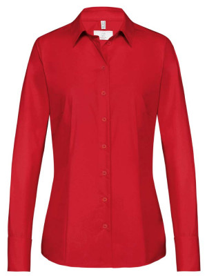 Damenbluse Langarm in Rot