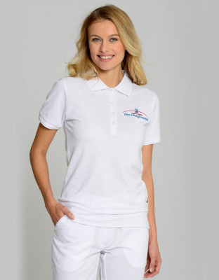Weißes Arbeits Poloshirt Damen