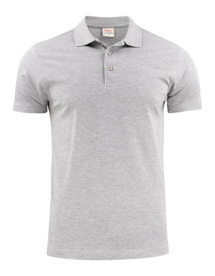 Herren Poloshirt Grau Meliert