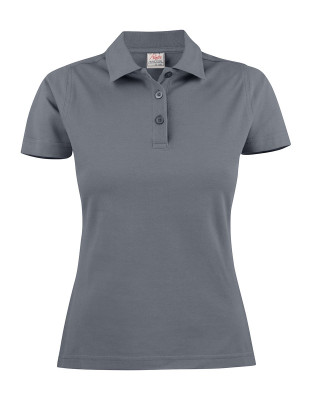 Damen Poloshirt in Grau mit taillierter Passform und klassischem Kragen – ideal für Beruf und Alltag