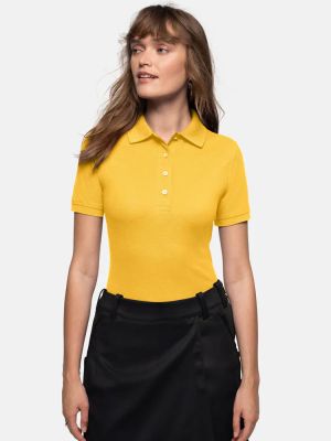 Polo Shirt Damen Gelb