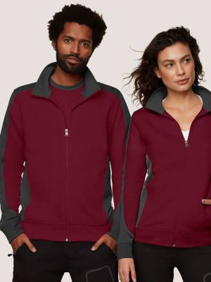 Damen Sweatjacke Weinrot